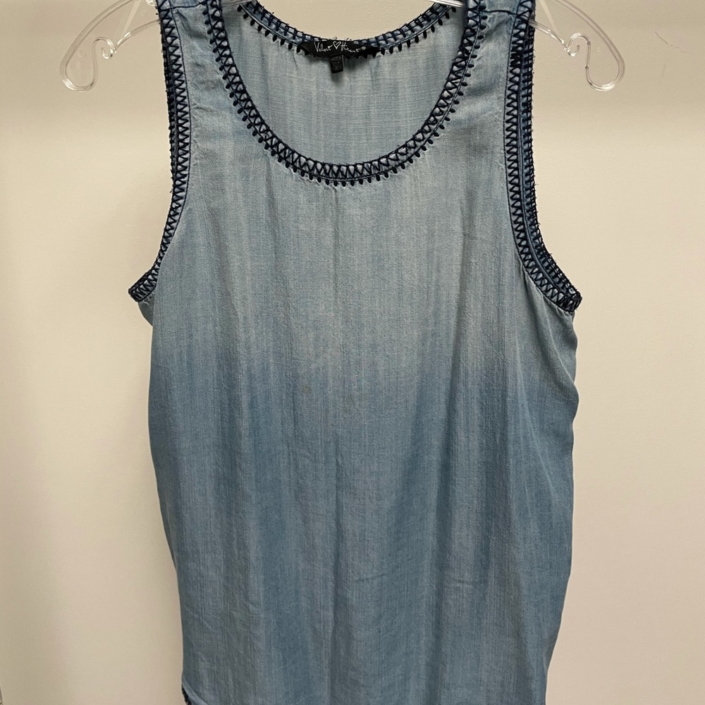 Velvet Heart sandwashed denim tank top sz M